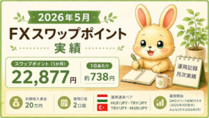 2026年5月のスワップ投資実績｜月間スワップは22,877円でした