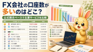 FX会社の口座数ランキング｜公式開示で見る主要FXサービス比較