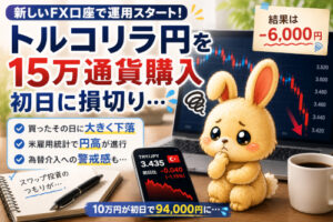 FX口座開設後にトルコリラ円を買って即損切り｜10万円運用で6,000円失敗した話