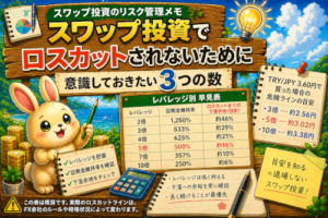 スワップ投資でロスカットされないために意識しておきたい3つの数3つの数字